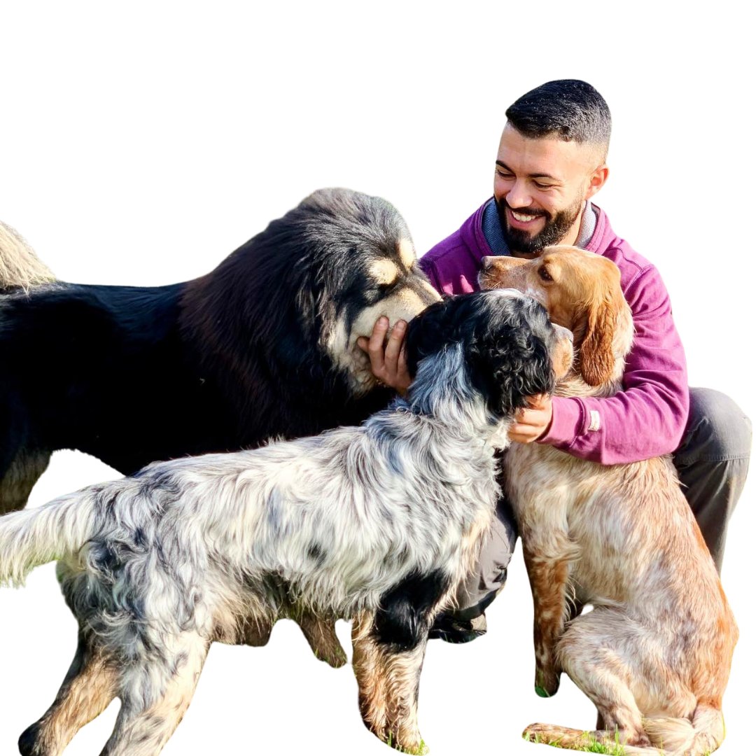 Vincenzo con i suoi cani